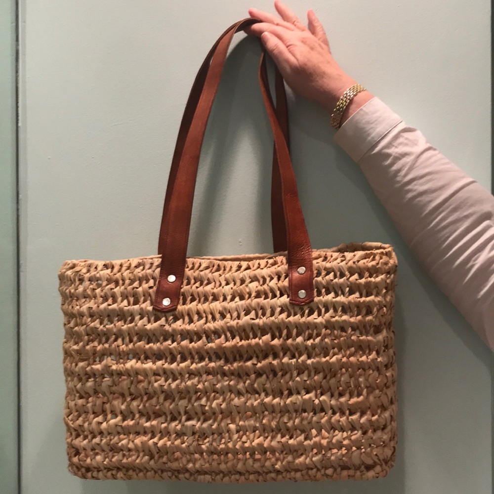 Raffia French Market Bag